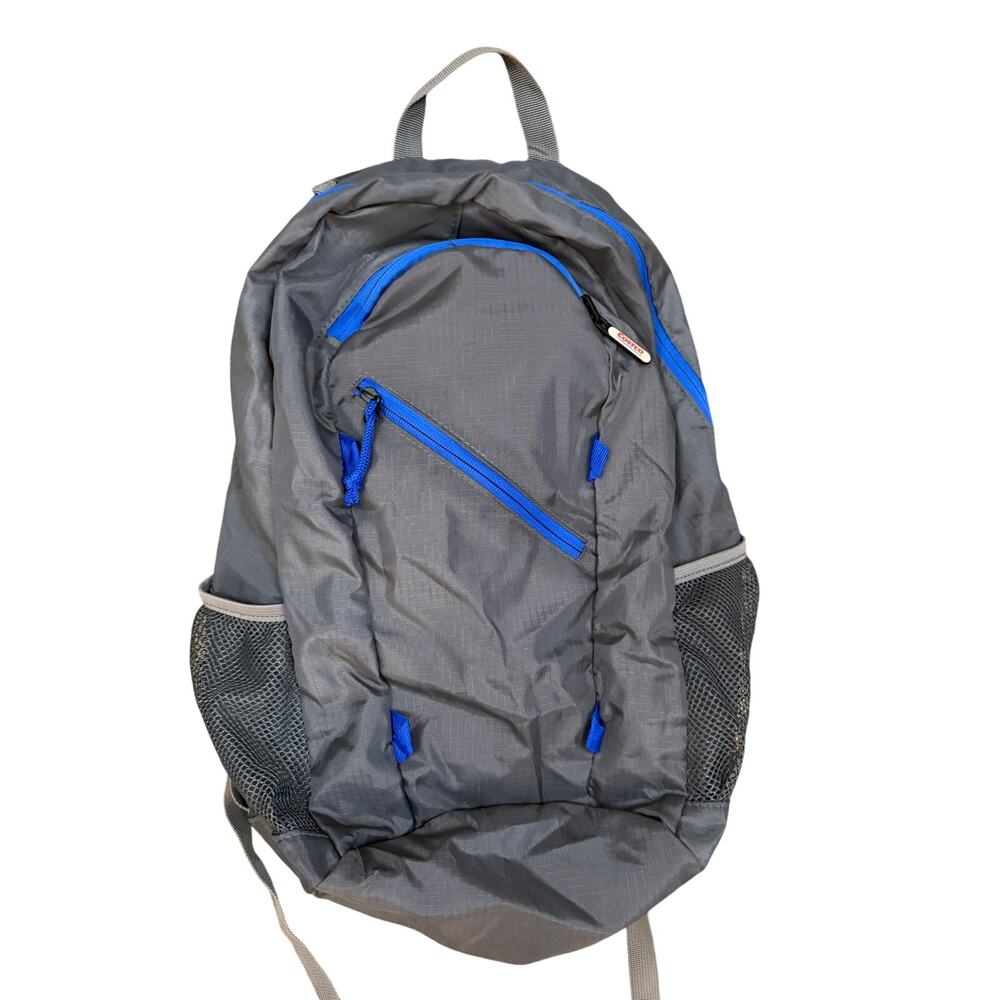 Costco Packable Backpack Gray and Blue